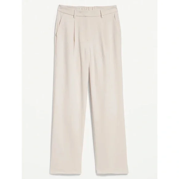 Old Navy Cream Wide-Leg Women's Pants - Picture 3 of 3